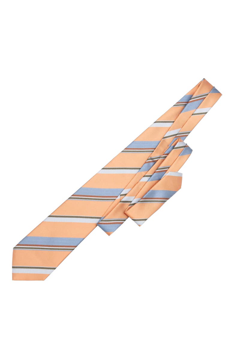 Elizabetta Taormina - Extra Long Silk Jacquard Tie for Men, Alternate, color, Salmon
