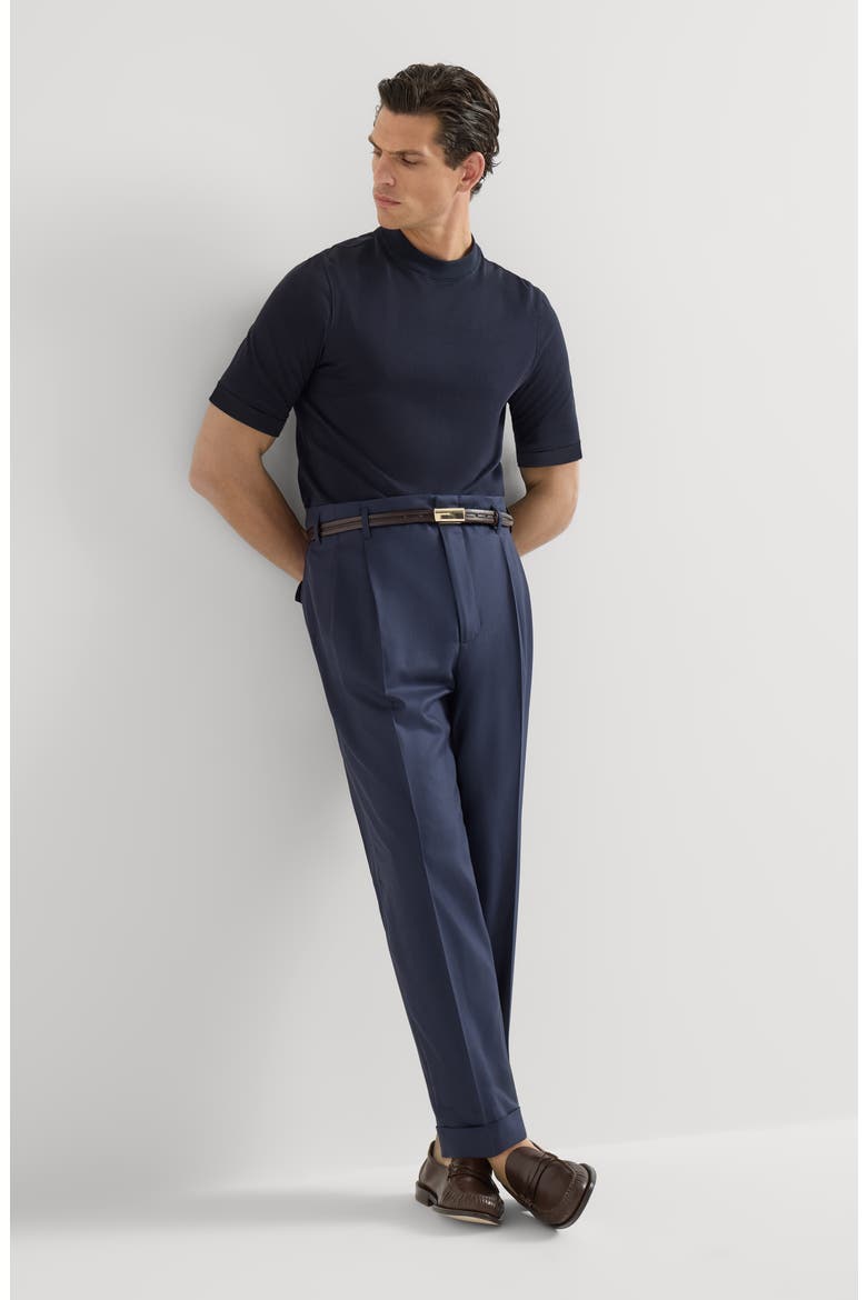 Double pleated trousers, Alternate, color, Navy Blue