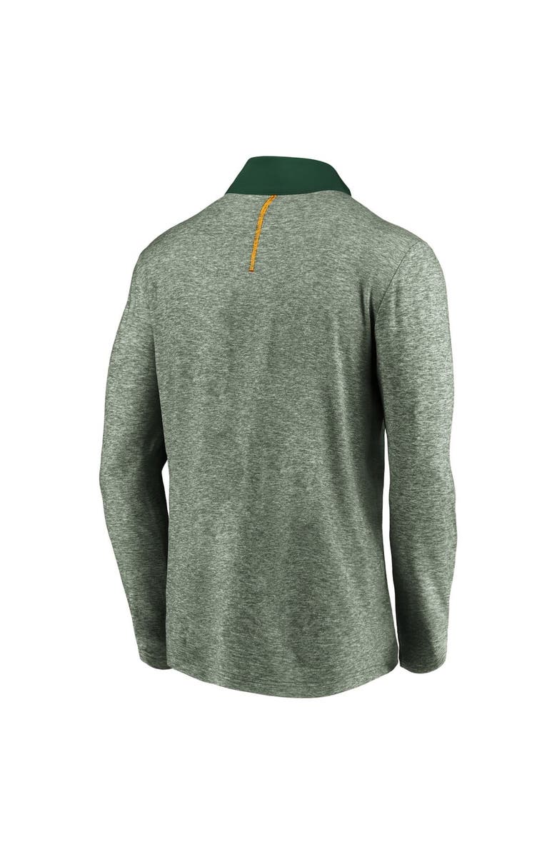 FANATICS Men's Fanatics Branded Green Oakland Athletics Iconic Marble Clutch Half-Zip Jacket, Alternate, color,