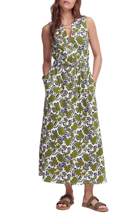 Delphine Print Sleeveless Jersey Midi Dress