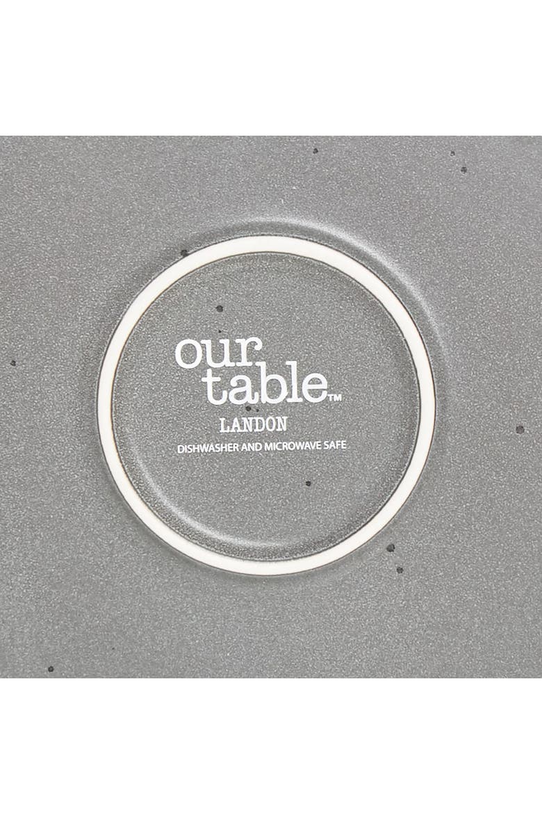 Landon 4 Piece 8.4in Round Stoneware Salad Plate Set, Alternate, color, Grey