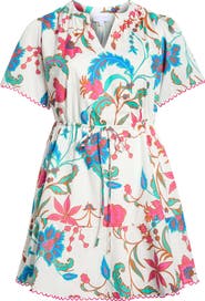 SUGARLIPS Izzie Floral Print Minidress