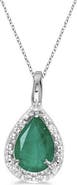 ALLUREZ Pear Shaped Pendant Necklace