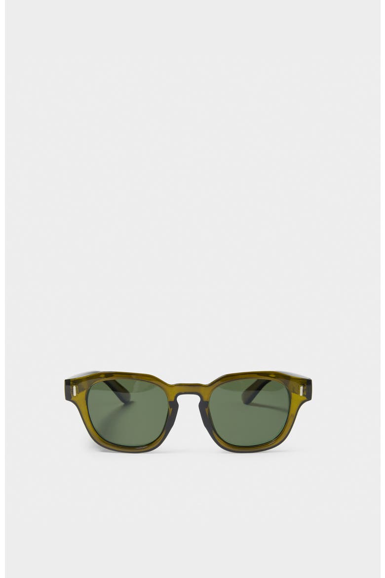 Milos Sunglasses, Main, color, Olive Transparent Green