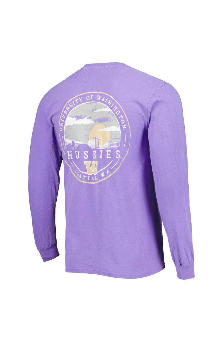 IMAGE ONE Men's Purple Washington Huskies Circle Campus Scene Long Sleeve T-Shirt, Alternate, color, Purple