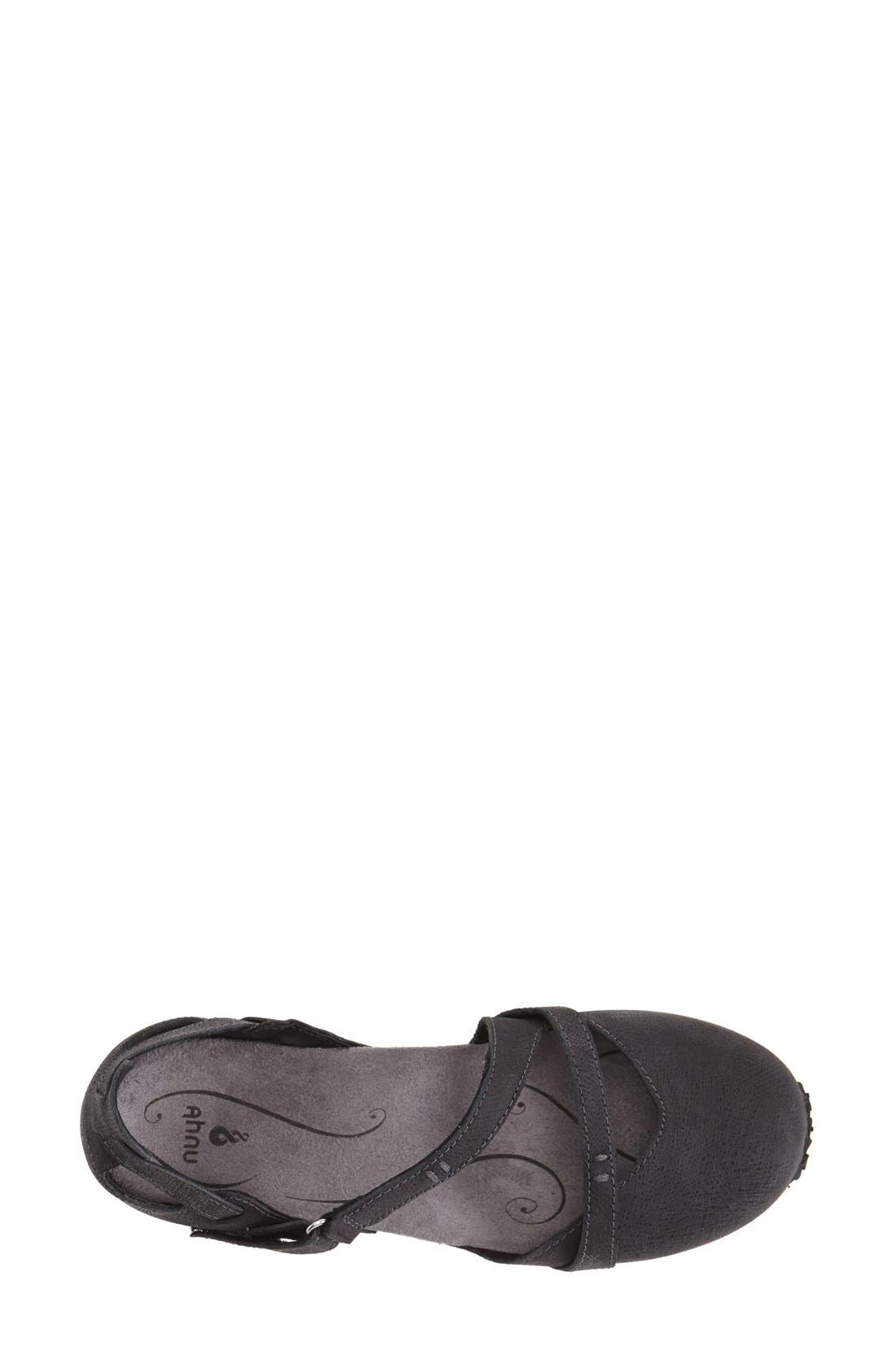 'Tullia' Embossed Nubuck Yoga Flat, Alternate, color, BLACK