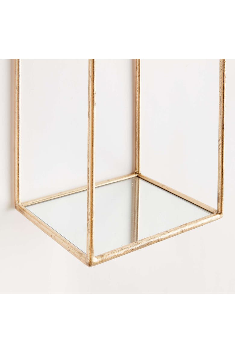 Duncan Mirrored Wall Shelves Set Of 4, Alternate, color, Gold