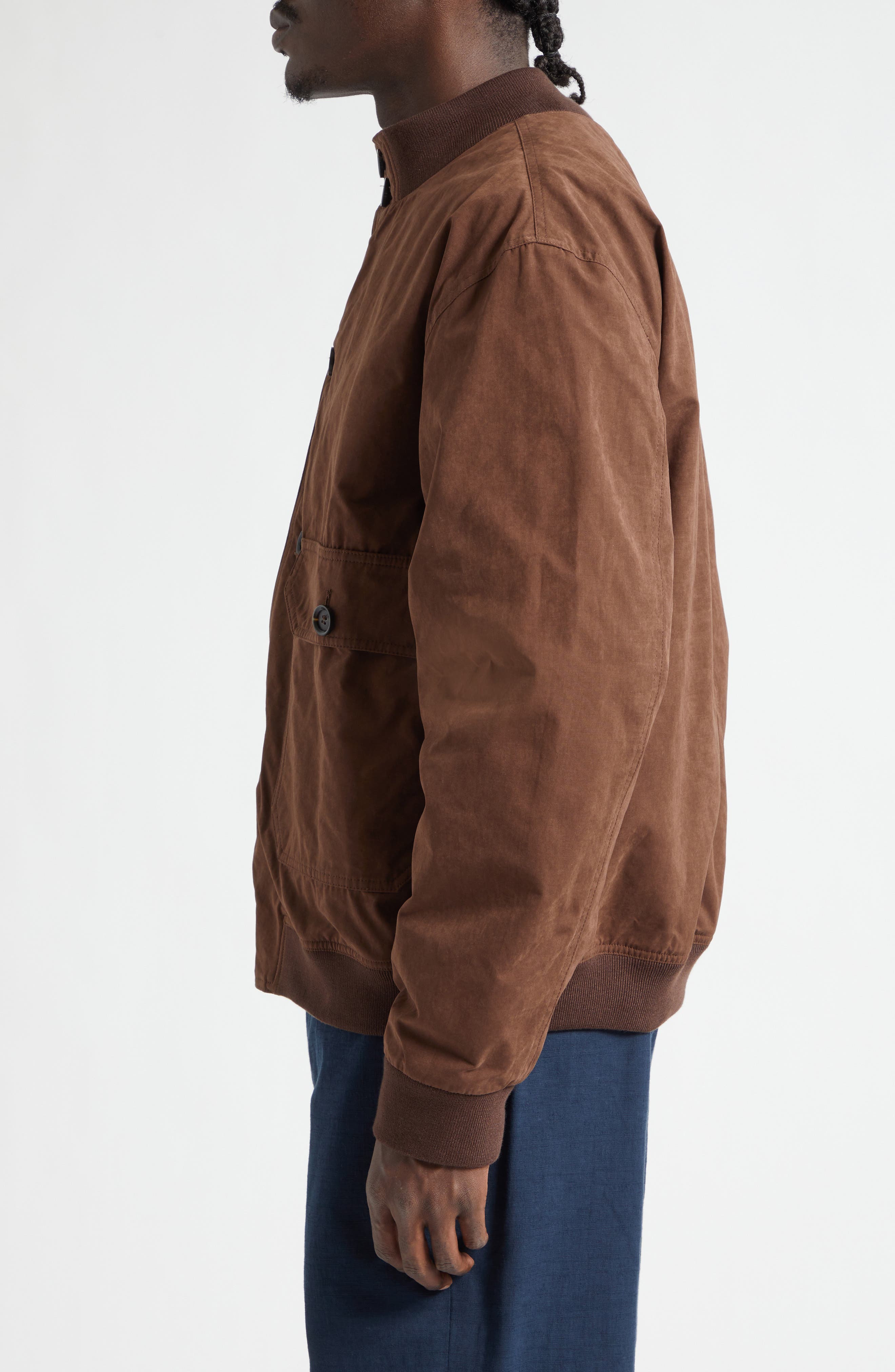 PALMES Water Repellent Nylon Rib Collar Jacket — фото 4