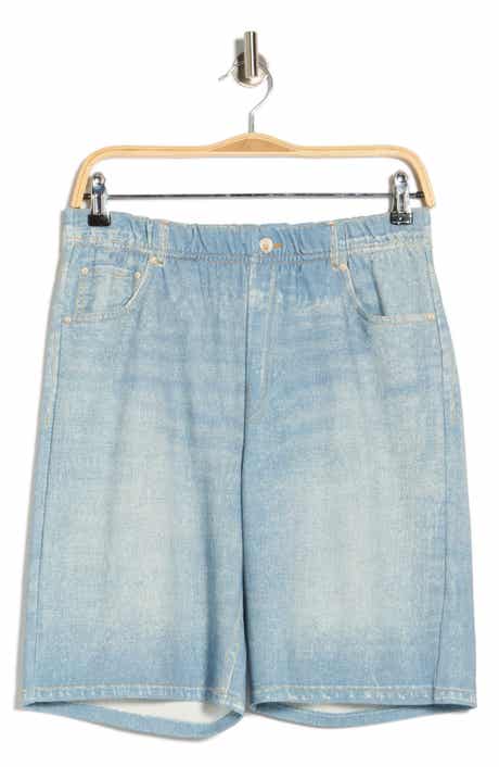 ECRU Mirage Denim Printed French Terry Shorts