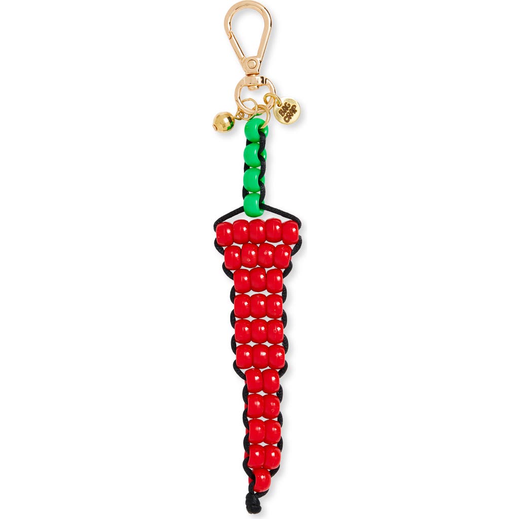 Bag Crap Chili Pepper Buddy Beaded Bag Charm In Gold
