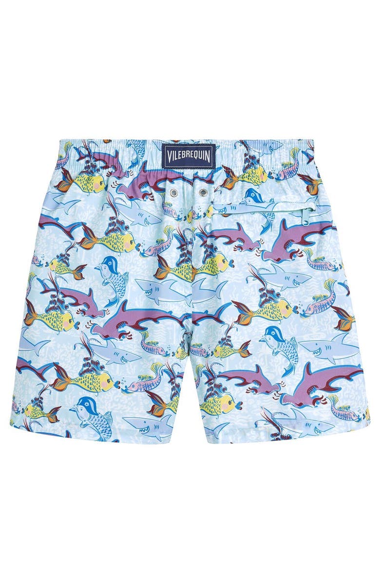Vilebrequin Kids' French History Ultra-Light And Packable Swim Trunks, Alternate, color,