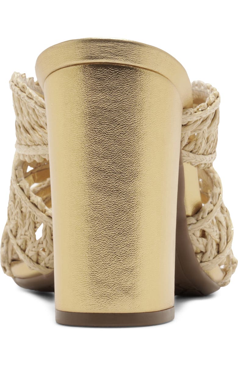 Arezzo Ciara Block Heel Sandal, Alternate, color, Natural Gold