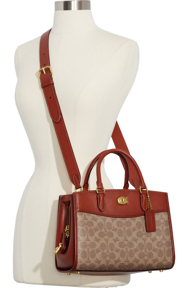 COACH Brooke Coated Canvas & Leather Shoulder Bag, Alternate, color,
