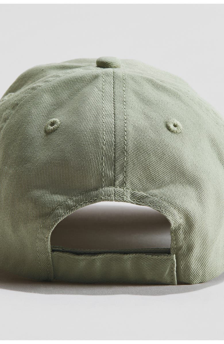H&M 2-pack Cotton Twill Caps, Alternate, color, Khaki Green/Light Beige
