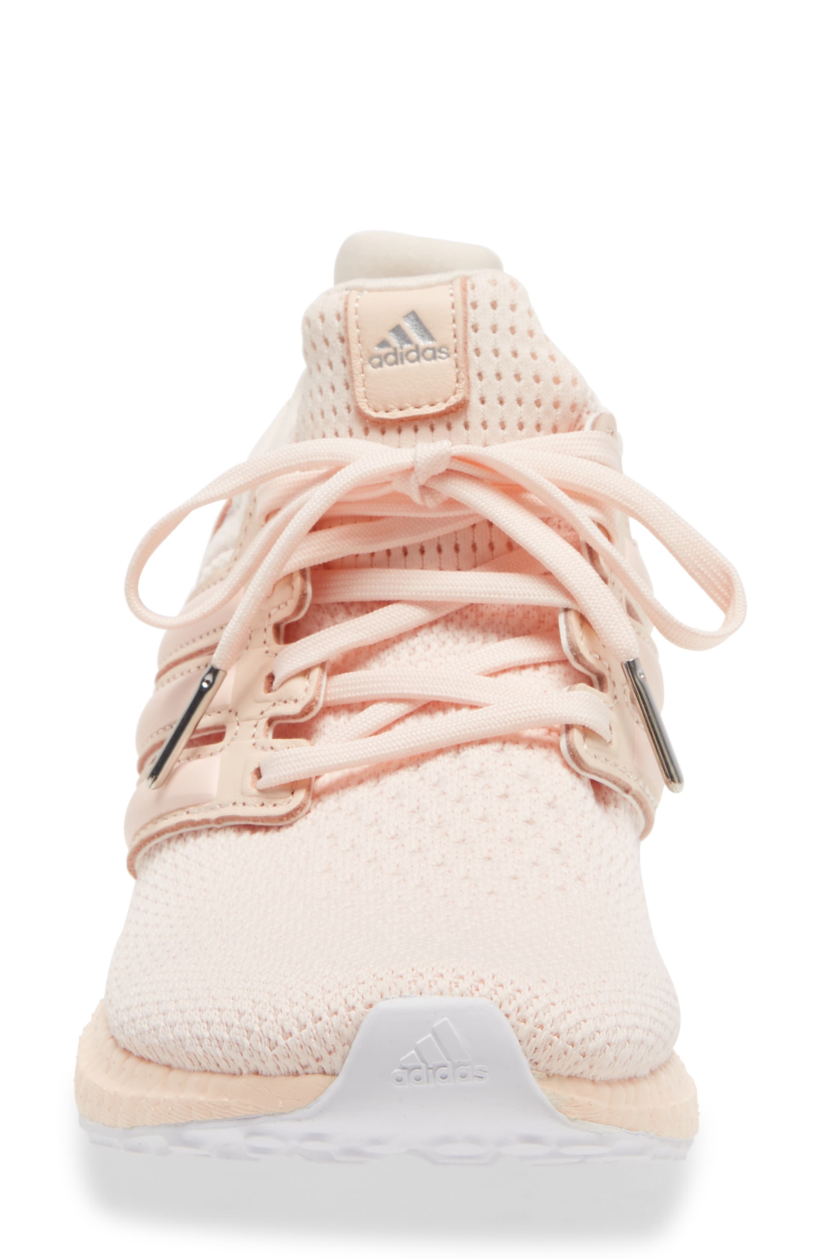 UltraBoost Running Shoe, Alternate, color, PINK TINT/ SILVER/ CORE BLACK
