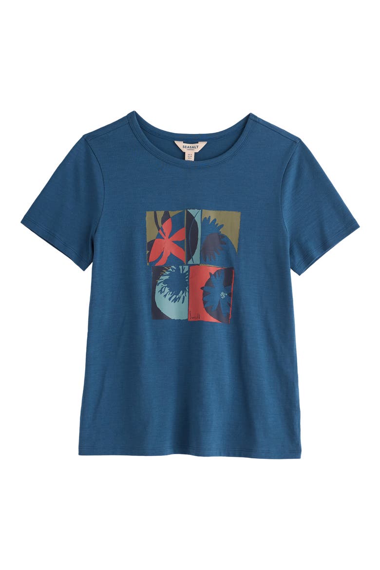 Printing Ink Organic Cotton Graphic T-Shirt, Alternate, color, SPLICED SHAPES DUSK