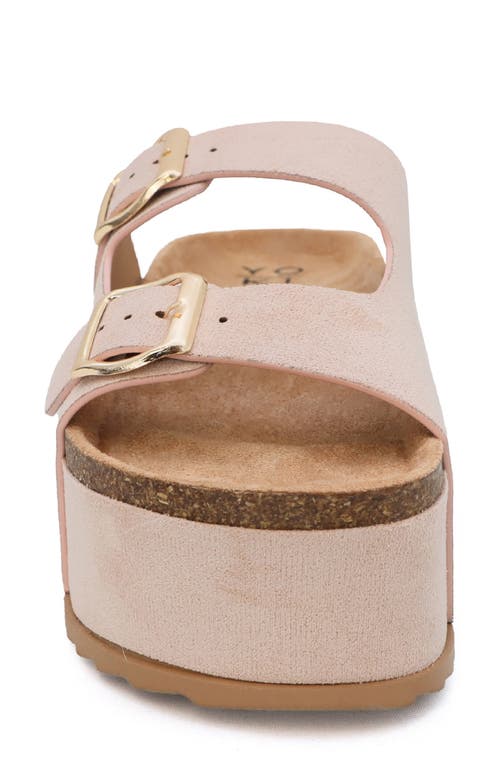 Yoki Camila Platform Slide Sandal In Beige