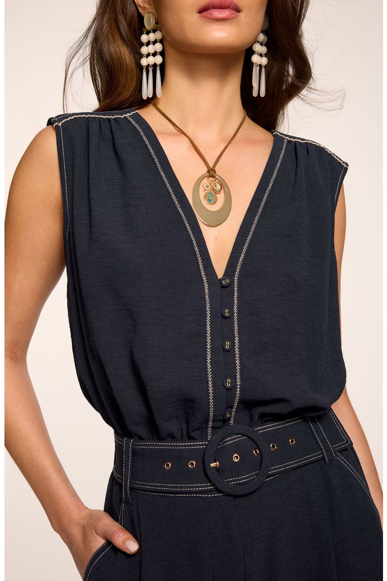 Astrid Sleeveless Jumpsuit, Alternate, color, NAVY