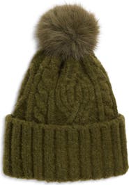 Treasure & Bond Cable Stitch Pom Beanie