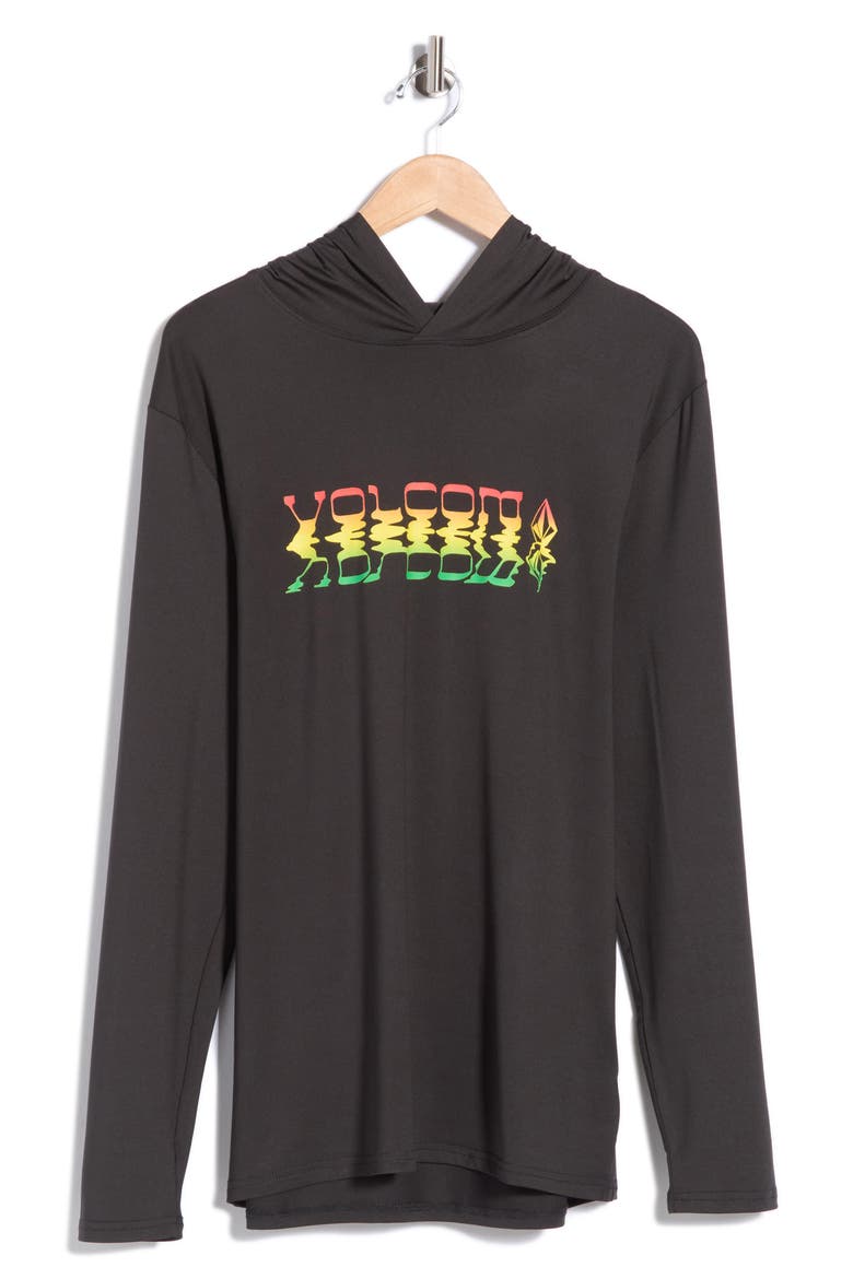 Crawdad Melted Logo Hoodie, Main, color, STEALTH