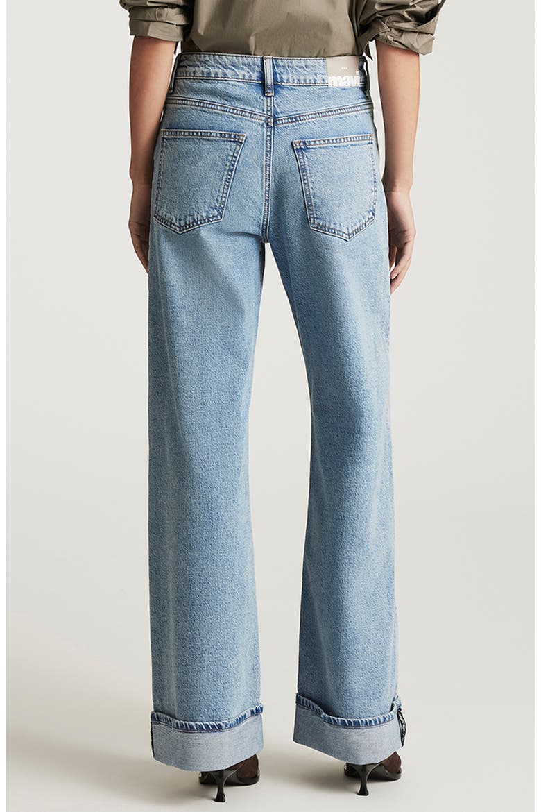 Florida Cuffed Wide Leg Jeans, Alternate, color, LIGHT BRUSHED CLASSIC BLUE