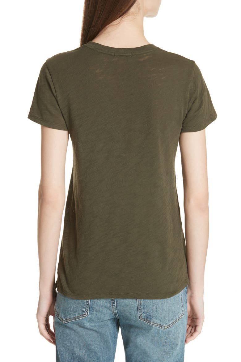 Schoolboy Cotton Crewneck T-Shirt, Alternate, color, PINE