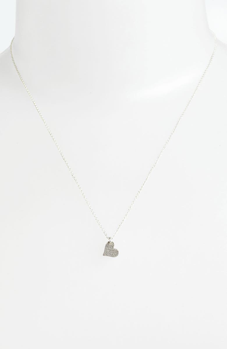 Dogeared 'Love - Sparkle Heart' Boxed Pendant Necklace, Alternate, color, 