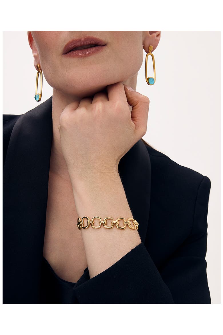 Montecito Link Bracelet, Alternate, color, GOLD