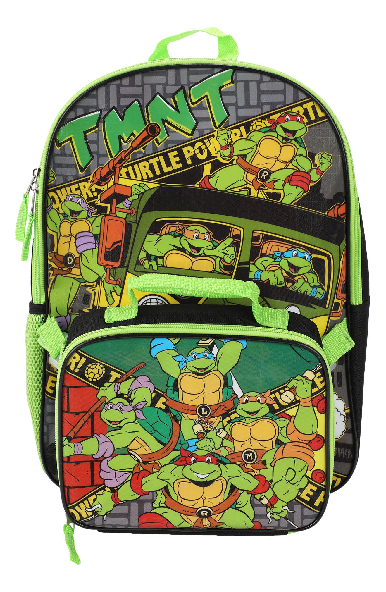 BIOWORLD Kids' TMNT Backpack with Lunch Bag, Main, color, 