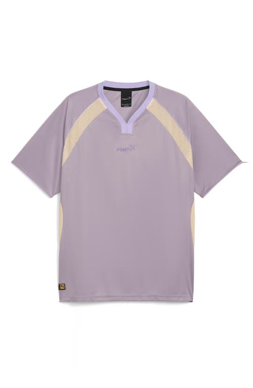 Puma X Fenty Mesh Inset Raglan Sleeve T-shirt In Purple