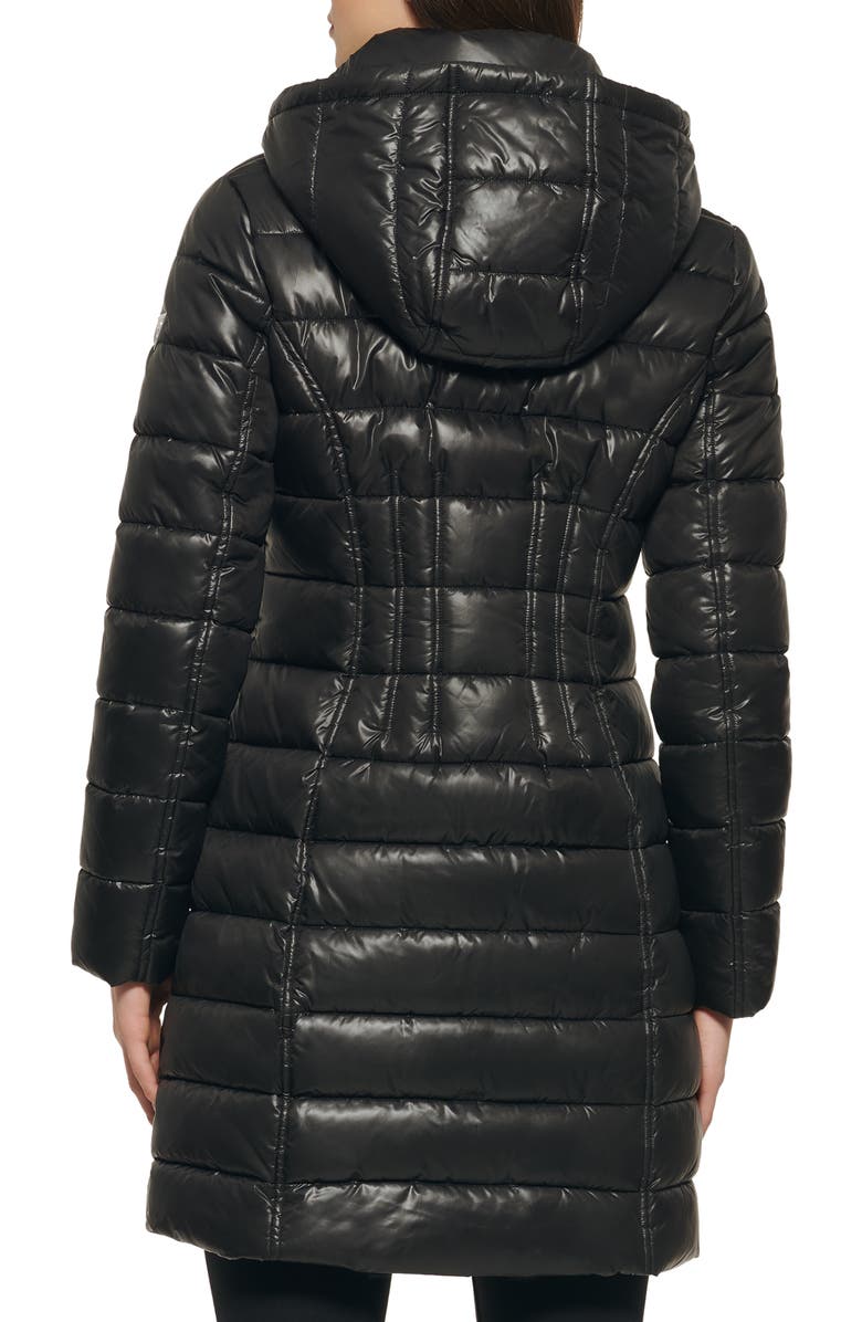 GUESS Water Resistant Hooded Quilted Puffer Jacket, Alternate, color, 