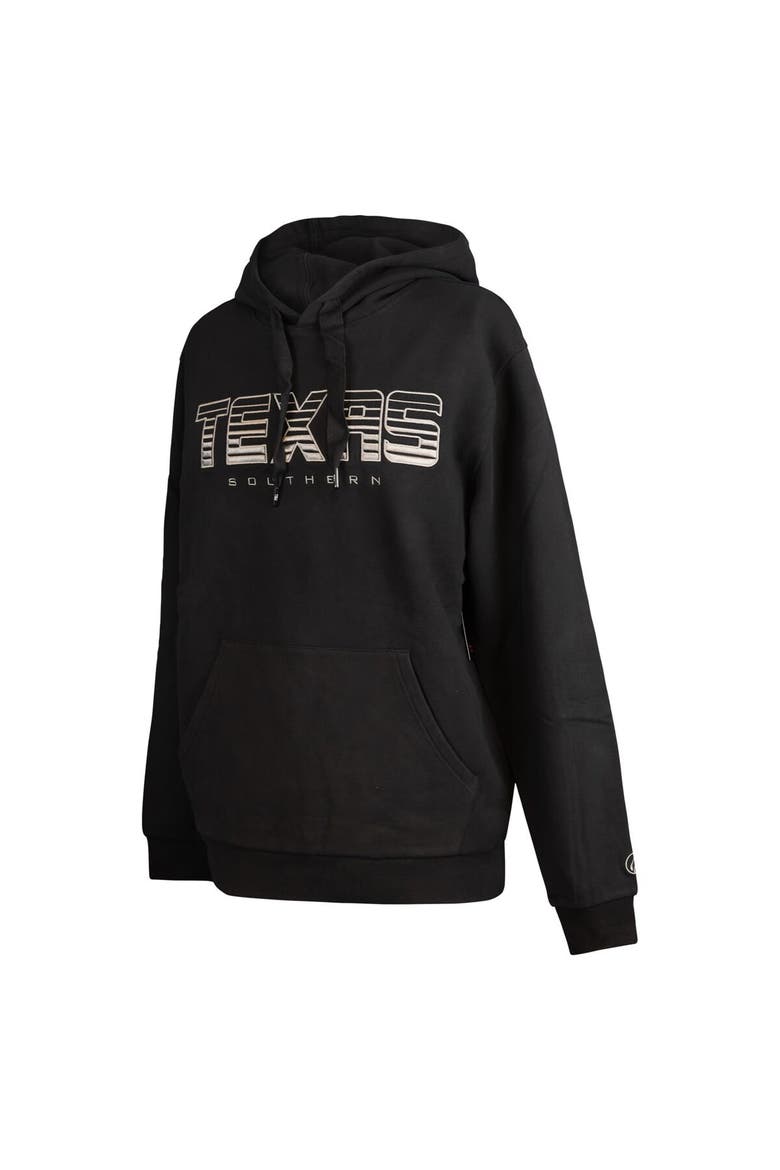 Men's FISLL  Black Texas Southern Tigers Puff Print Sliced Pullover Hoodie, Alternate, color, Black