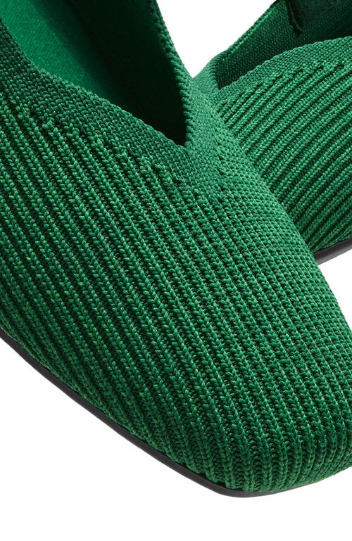 Vivaia Margot Mary-jane Square-toe Ballet Flats In Green