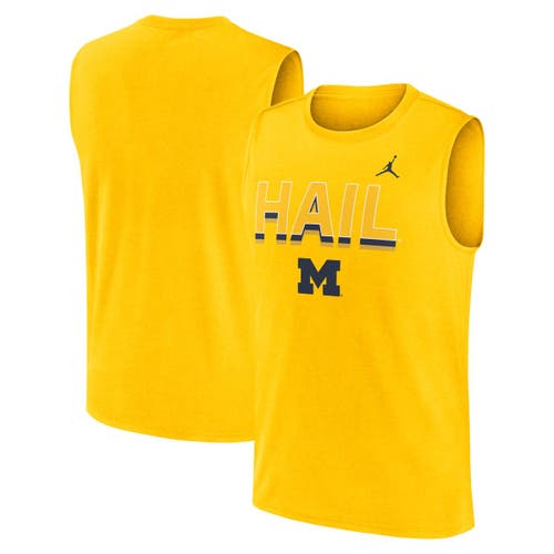 Jordan Brand Maize Michigan Wolverines Primetime Tricode Legend Performance Tank Top