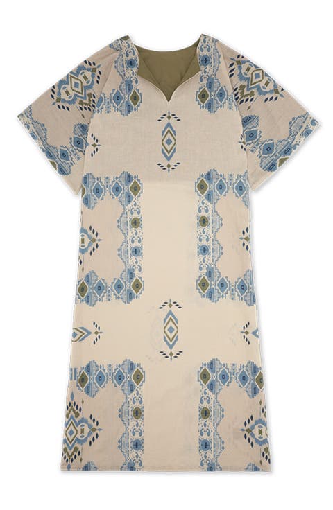 Printed Caftan Dress