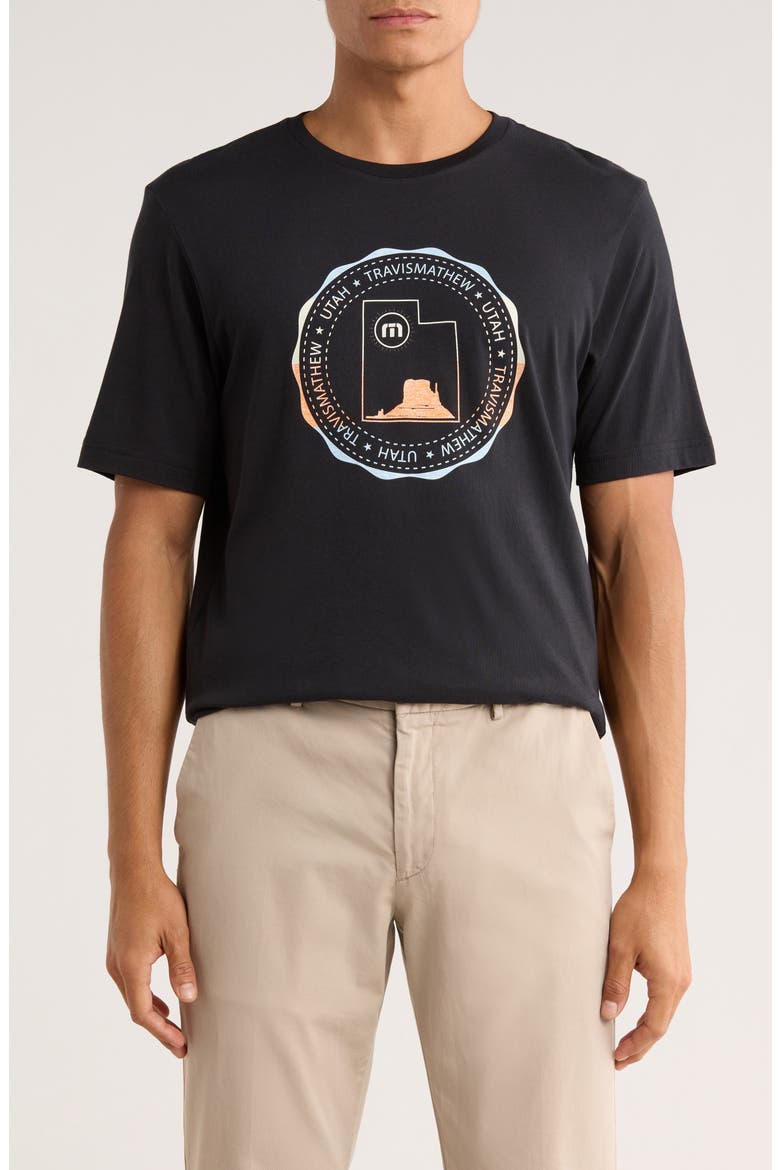 Sego Lily Graphic T-Shirt, Main, color, BLACK