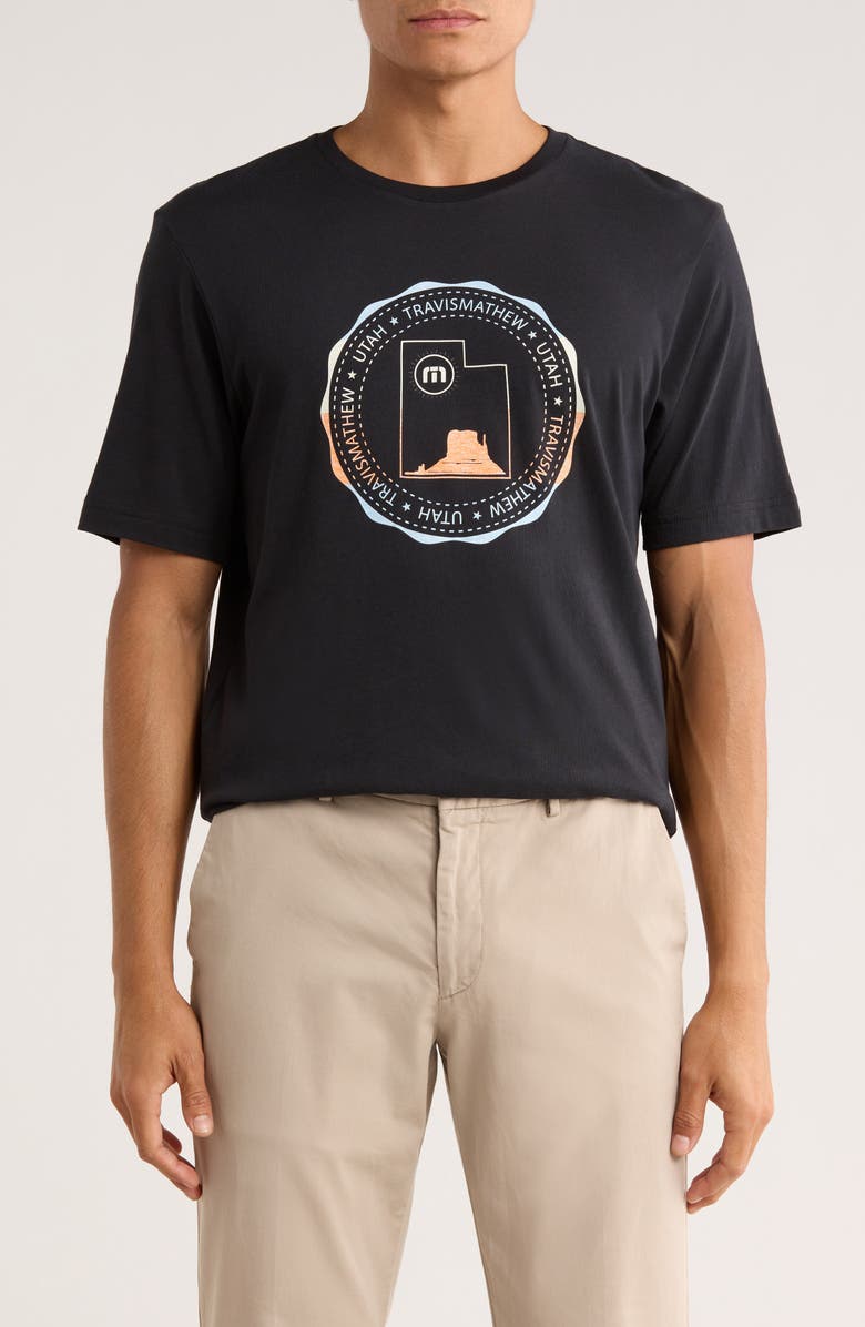 TravisMathew Sego Lily Graphic T-Shirt, Main, color, Black