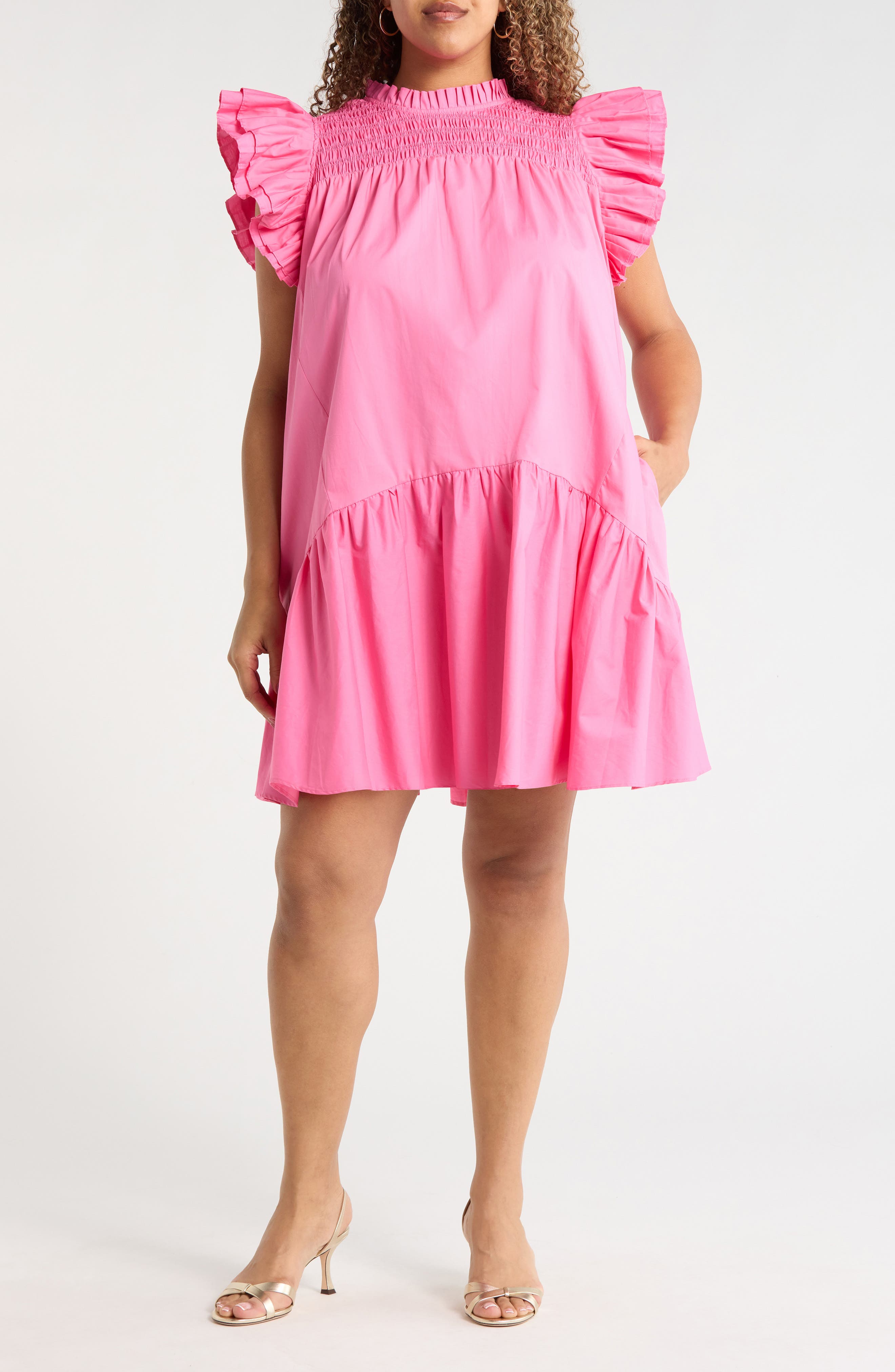 Rhona Smocked Minidress - image 3