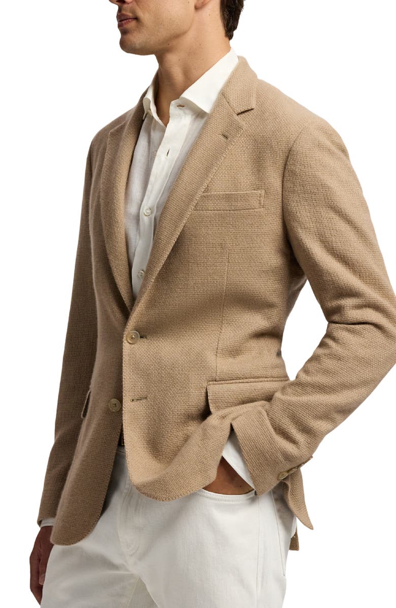 Ralph Lauren Purple Label Hadley Hand Tailored Cashmere Sport Coat, Alternate, color, Taupe Multi