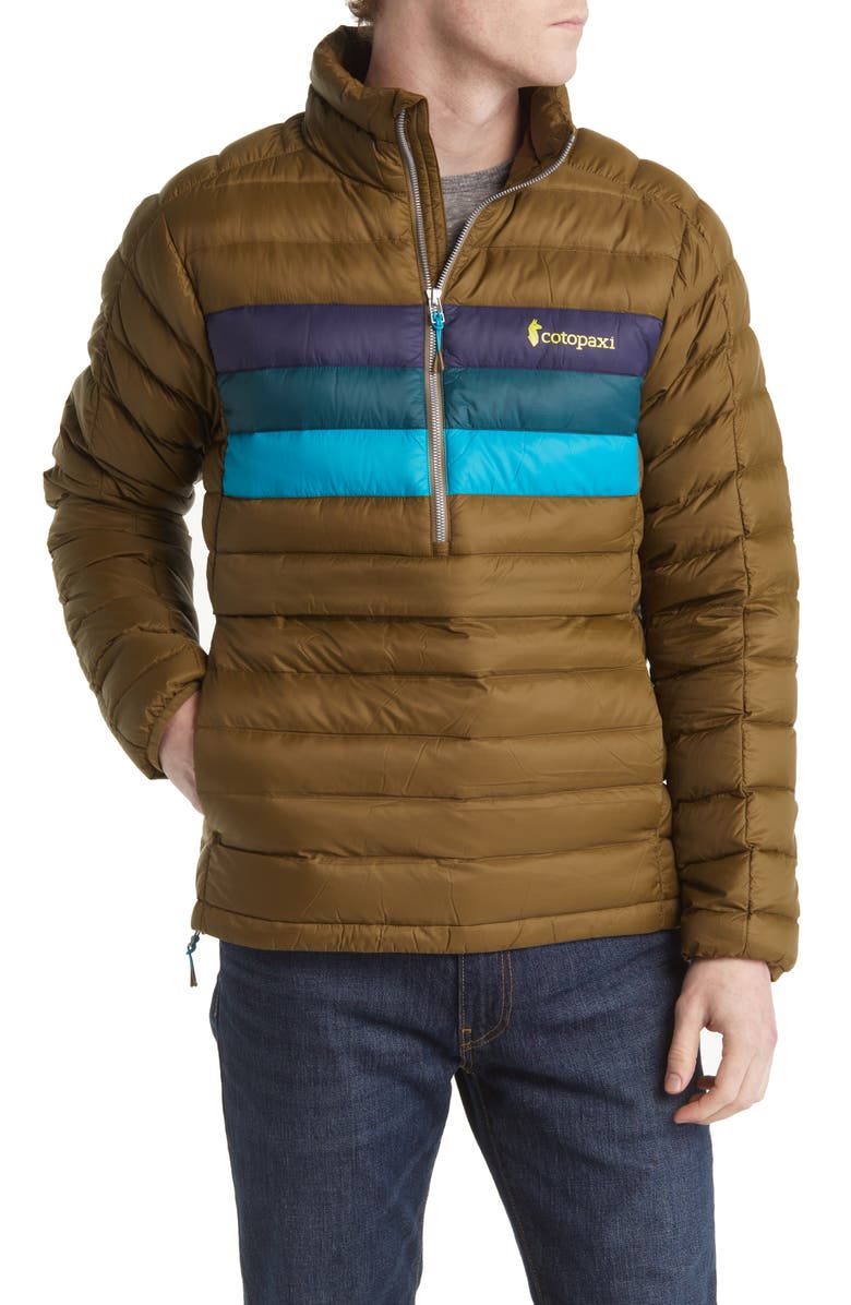 Cotopaxi Fuego Water Resistant 800 Fill Power Down Half Zip Jacket, Main, color,