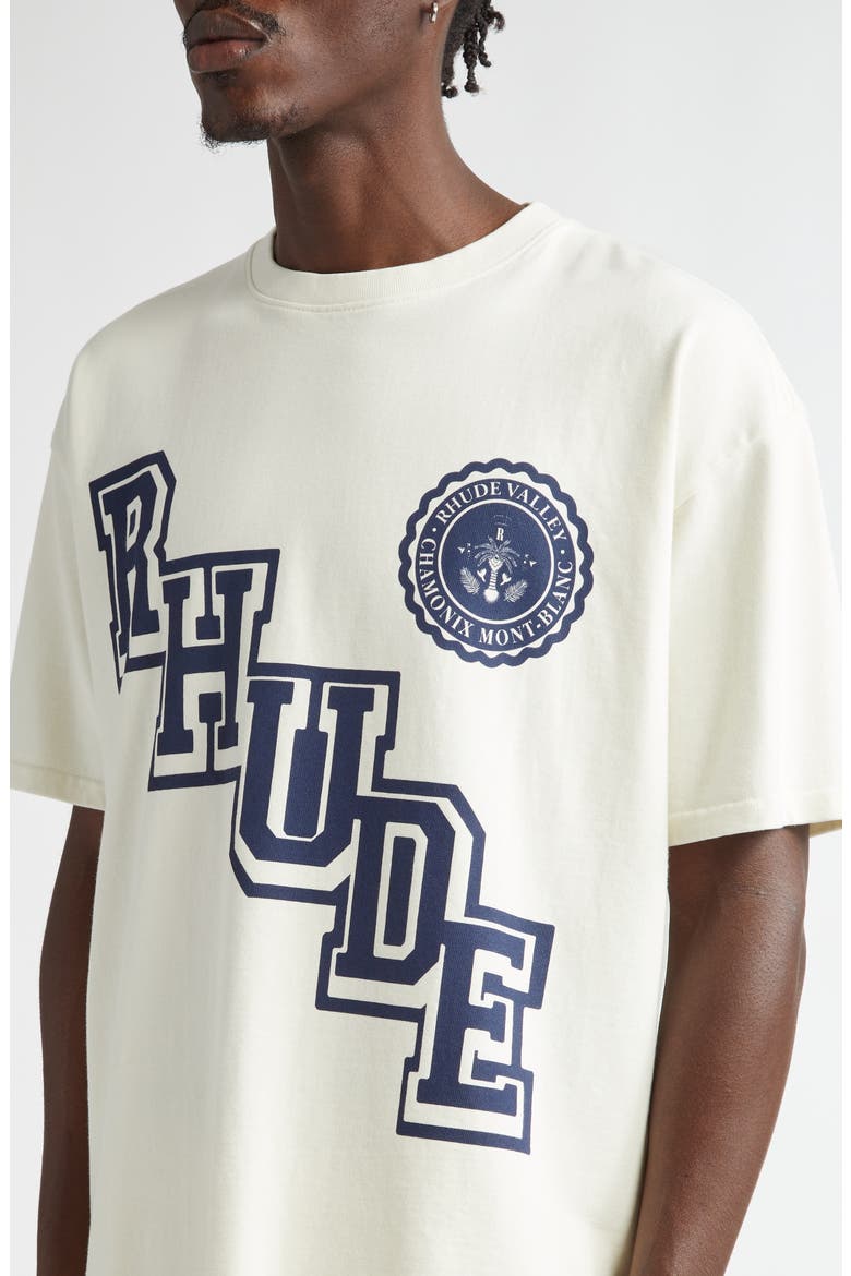 Collegiate Crest Graphic T-Shirt, Alternate, color, VINTAGE WHITE