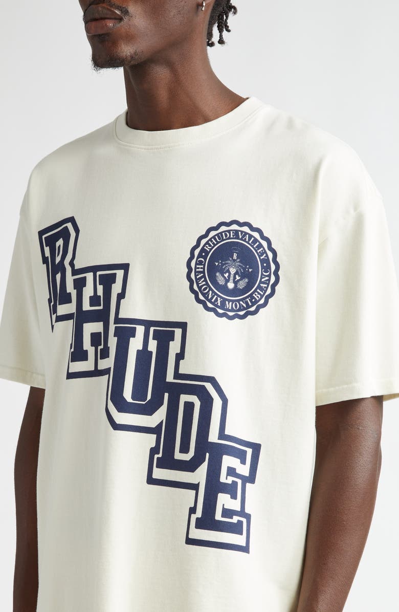 Rhude Collegiate Crest Graphic T-Shirt, Alternate, color, 