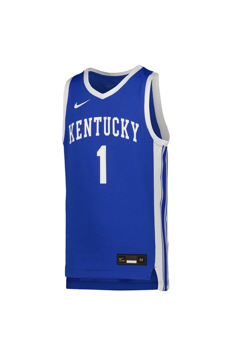 Nike Youth Nike #1 Royal Kentucky Wildcats Icon Replica Basketball Jersey, Alternate, color, Royal