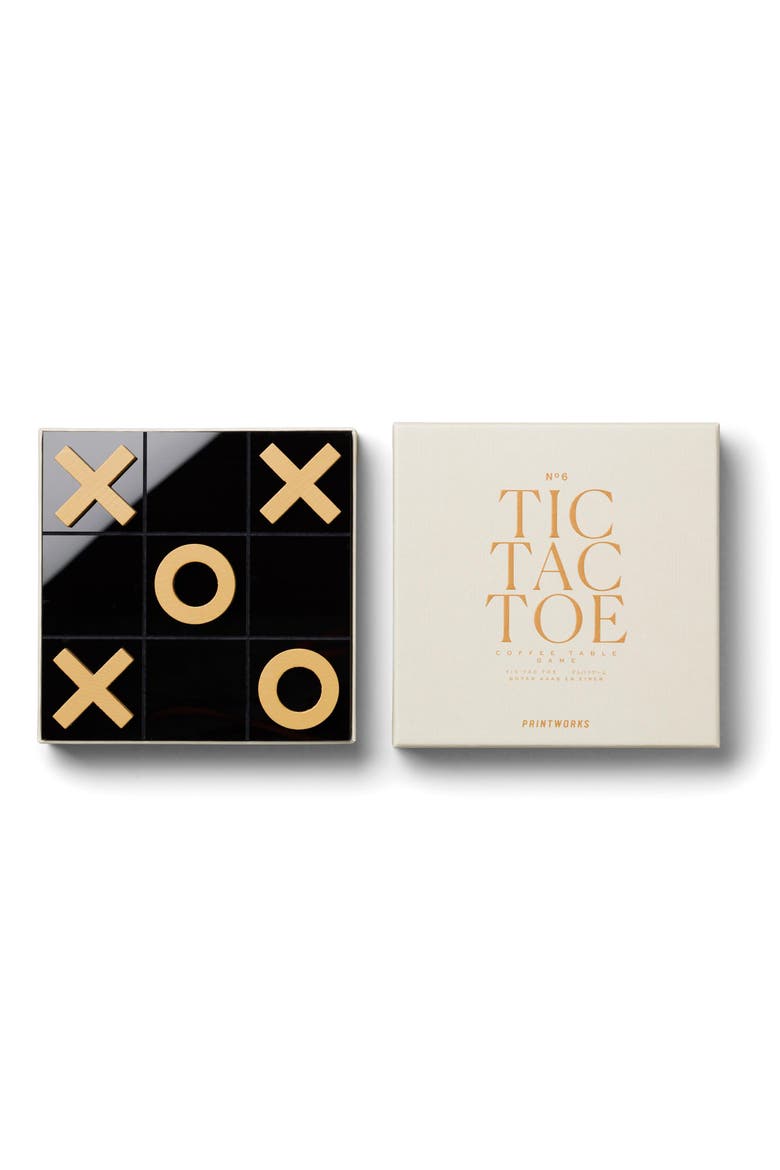 Tic-Tac-Toe Board Game, Alternate, color, BEIGE/ MULTI