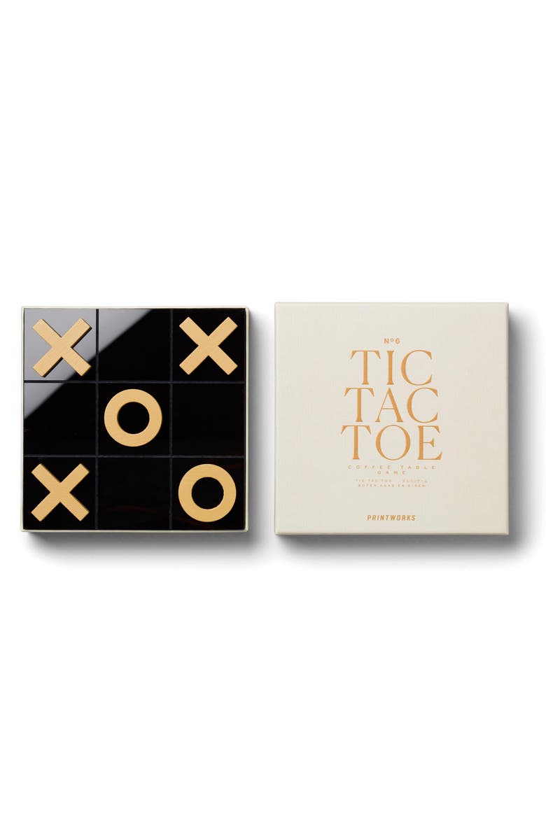 PRINTWORKS Tic-Tac-Toe Board Game, Alternate, color, Beige/ Multi