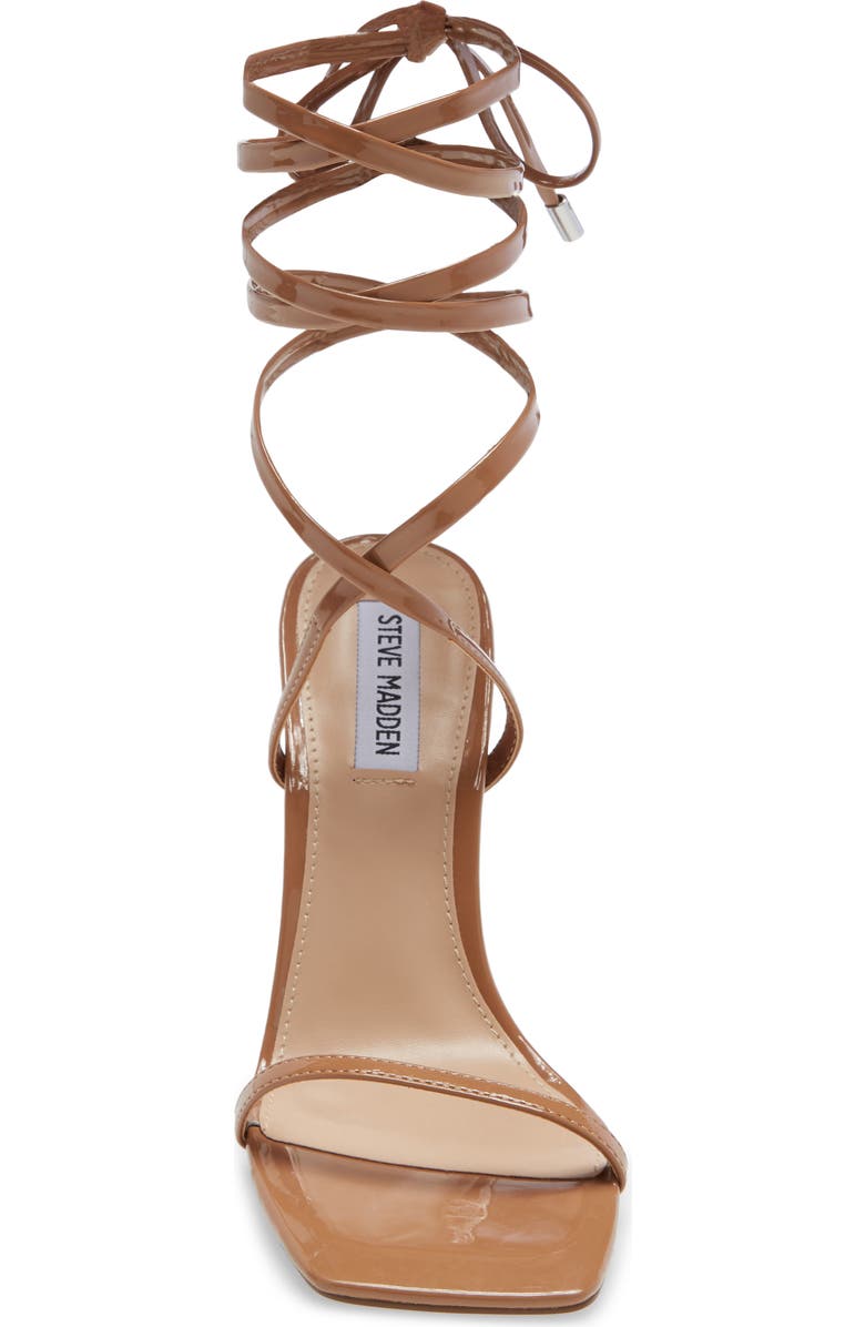 Steve Madden Uplift Lace-Up Sandal, Alternate, color, Camel Patent