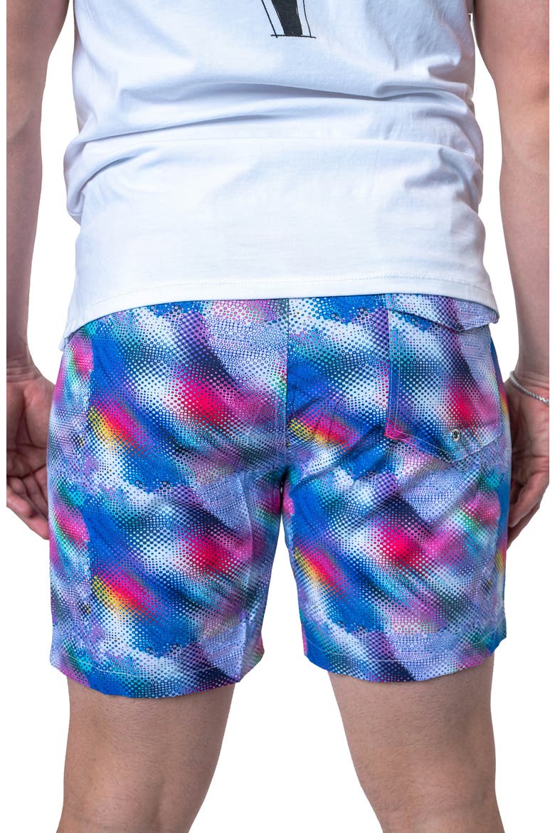 Swim Lion Haze Multi Swim Trunks, Alternate, color, BLUE MULTI