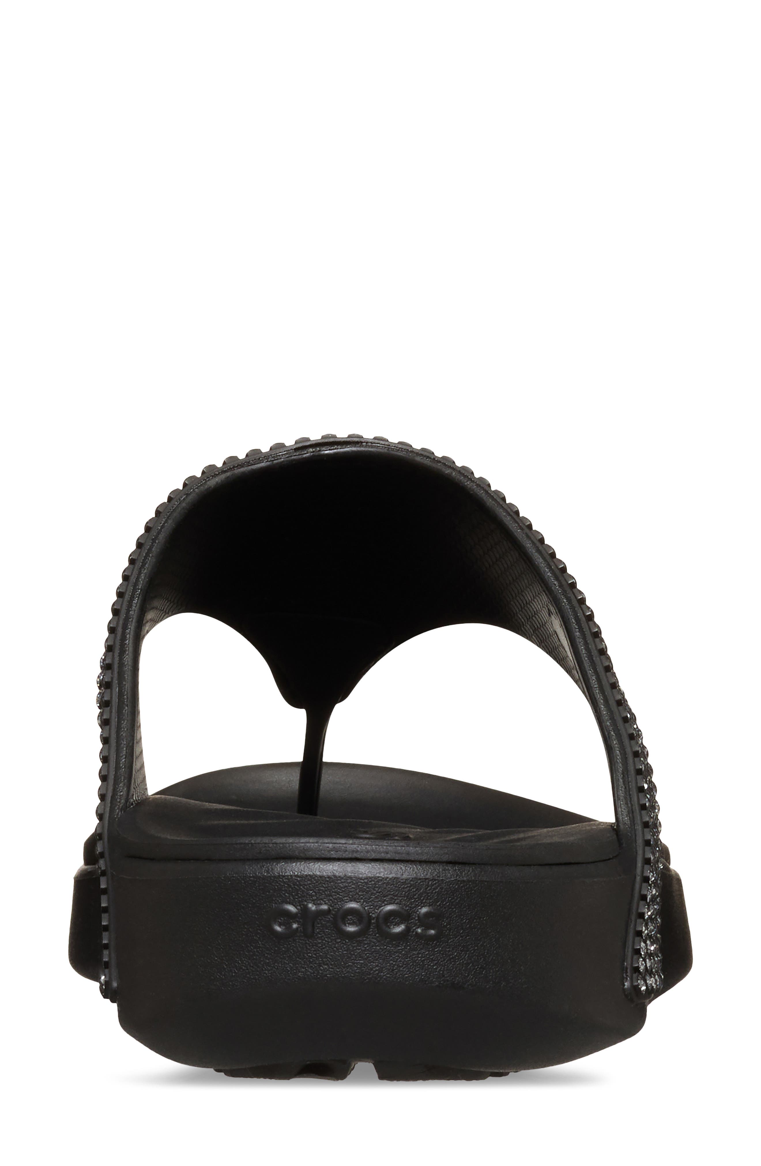 CROCS Getaway Gems Flip Flop, Alternate, color, Black