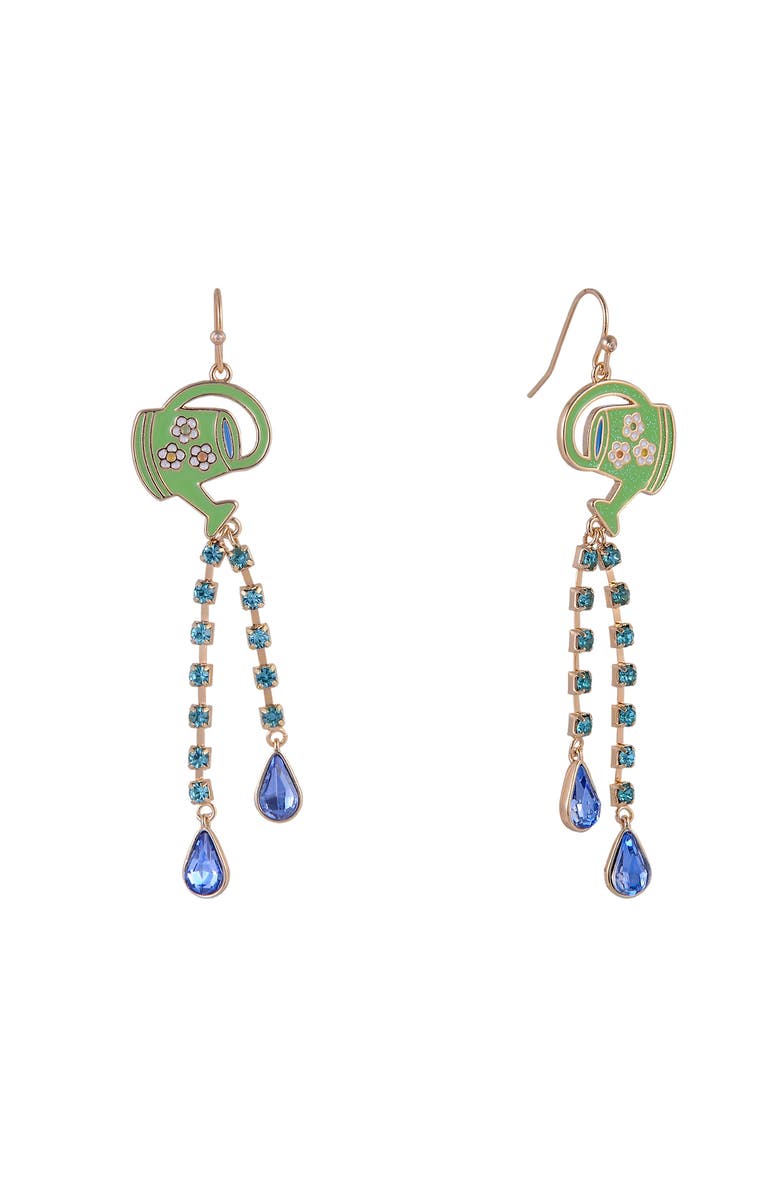 Hallmark Springtime Watering Can Earrings, Main, color, Green
