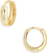 ARGENTO VIVO 18K Gold Plated Sterling Silver Huggie Hoop Earrings